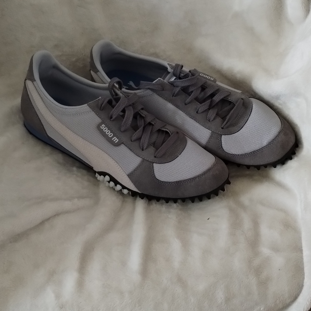 New without box puma grey running shoes size 13.